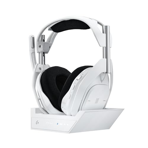 Logitech G Astro A50 X Multi-Platform Wireless Gaming Headset - White | For PS5, Xbox, PC, Switch - PLAYSYNC Video & Audio Switcher, HDMI 2.1 4K 120Hz VRR, 24bit/48kHz, <24hr Battery, 2.4GHz & BT - color: White, style: PLAYSYNC Video & Audio