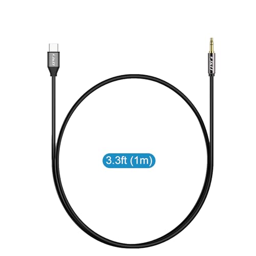 J&D USB C to 3.5mm 1/8 inch Audio Aux Cable, USB Type C to Standard 3.5mm 1/8 inch TRS Male Car Aux Adapter Cable Compatible with iPhone 16/17 Series, 3.3 Feet - size: 3.3 Feet
