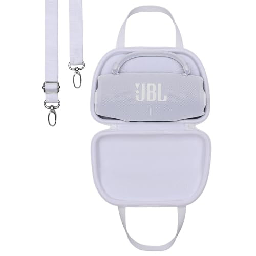 LTGEM Case Compatible with JBL Charge 6 /Charge 5 /Charge 4 Portable Speaker with Removable Strap, White - color: 8.White