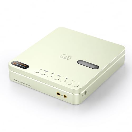 SHANLING EC Play Portable HiFi CD Player,DAC,AMP,CS43198 DAC+Dual SGM8262,384kHz/32bit,DSD256,Two-Way Bluetooth 6.0, LDAC,Up to 700mW@32Ω Output,3.5mm+4.4mm Headphone Output,Coaxial,1.12-in Screen - color: Green
