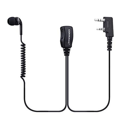 2 Pack in-Ear Walkie Talkie Headset, 2-Pin Compatible with Kenwood Bao Feng | Walkie Talkie Earpiece with Mic PTT, 3.5mm/2.5mm Two-Way Radio Earpiece