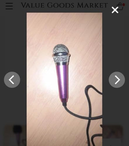 Sellvia Compact 3.5mm Stereo Mini Microphone - Omnidirectional, Dual Channel, Plug-and-Play for Voice Recording, Karaoke, Video Conference