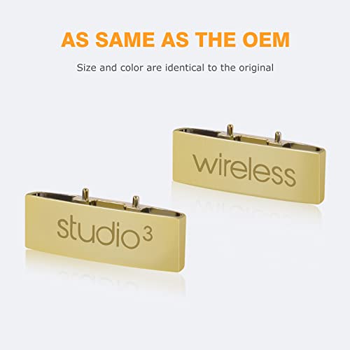 Studio 3 Hinge as Same as the OEM Replacement Parts Accessories Durable Repair Kit Compatible with Beats by Dre Studio3 (A1914) and Studio2 Wired/Wireless, Studio Pro (A2924) Headphones (Gold) - color: Gold