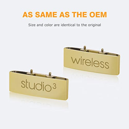 Studio 3 Hinge as Same as the OEM Replacement Parts Accessories Durable Repair Kit Compatible with Beats by Dre Studio3 (A1914) and Studio2 Wired/Wireless, Studio Pro (A2924) Headphones (Gold) - color: Gold