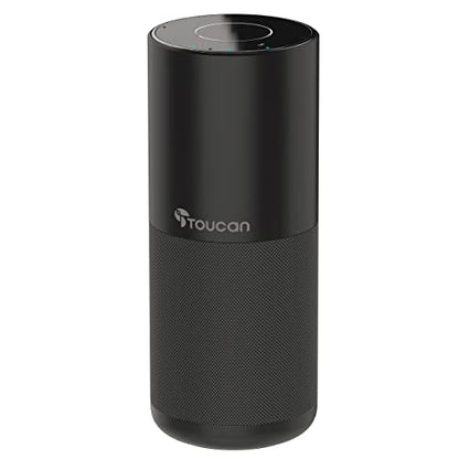 TOUCAN S100 Conference Speakerphone, 360 Voice Pickup, Wireless & USB Speakerphone with AI Noise Reduction, Plug and Play for Zoom, Teams, Home Office Meetings