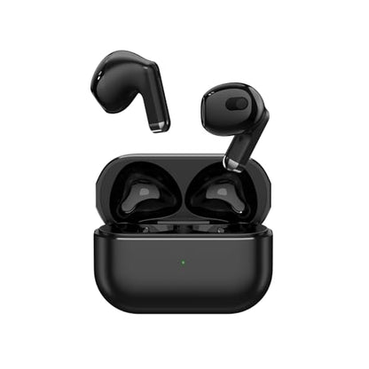 X25 Wireless Earbuds, Semi-in-Ear Bluetooth 5.3 Headphones | Super Bass Sound, Built-in Microphone, Hands-Free Call, 50H Standby Time, Auto Pairing, Compatible with iPhone & Android - color: Black
