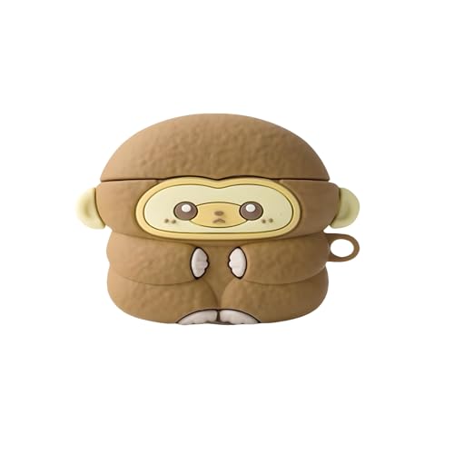 Wireless Charging Earphone Case Compatible with Airpods Pro/Pro2, Cute Animal Monkey Design Soft Silicone Full Body Protective Skin Cover, Kids Girls Women Cartoon Earbuds Accessories - color: Monkey, size: Airpods Pro/Pro2