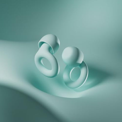 Loop Quiet 2 Ear Plugs - Ultra-Comfy Reusable Hearing Protection for Sleep | 24dB SNR noise reduction. Flexible, customizable fit. Reusable & washable. For deep focus, travel, noise sensitivity - color: Mint