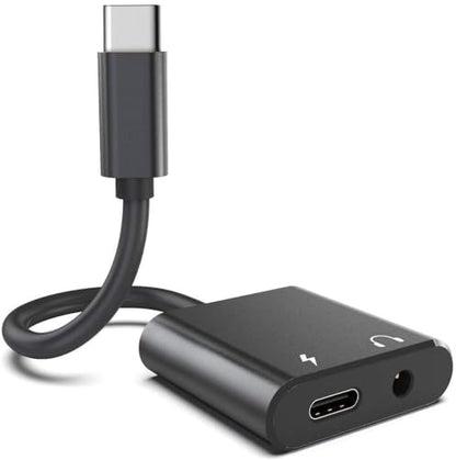 USB C Headphone Adapter Earphone 3.5mm Jack Compatible with Samsung Galaxy A16 5G, Charger Port Splitter Mic Support Hands-Free Type-C