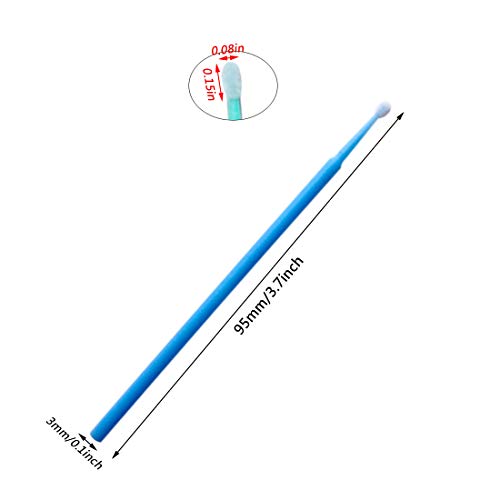 100 Pack Phone Charge Port Cleaning Tool kit,Bendable Mini Soft Round Brushes Cleaner Compatible with iPhone 11 Pro Speaker Tablet Camera Laptop Computer Smartphone, Blue - color: Blue