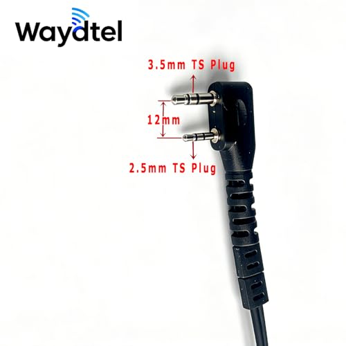 Acoustic Tube Walkie Talkie Noise Reduction Earpiece Surveillance Headset with Mic Compatible with 2 Pin Kenwood Two Way Radio(2pack)