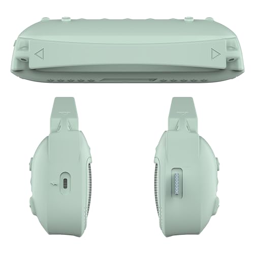 JCHPINE Silicone Cover and Carrying Case for Bose SoundLink Flex Speaker | Protective Cases with Handle and Shoulder Strap, Soft Silicone Cover and Hard Travel Case (Alpine Sage) - color: Alpine Sage Case