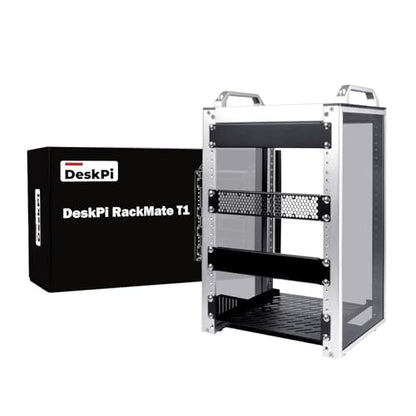GeeekPi 8U Network Rack, 10 inch Mini Server Rack for Network, Servers, Audio, and Video Equipment, DeskPi RackMate T1, 7.87 inch Depth - color: Silver