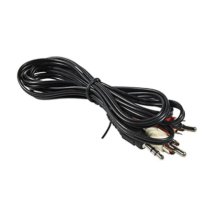 HQRP 4ft Audio Y Cable Splitter/Stereo Cord Compatible with Bose Lifestyle Subwoofer PS18 PS28 PS38 PS48 III Powered Speaker System, 1 Mini Plug to 2 RCA Plugs