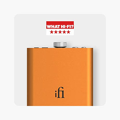 iFi Hip-dac2 - Portable Balanced DAC Headphone Amplifier for Android, iPhone with USB Input Only/Outputs: 3.5mm Unbalanced / 4.4mm Balanced – MQA Decoder - color: Orange