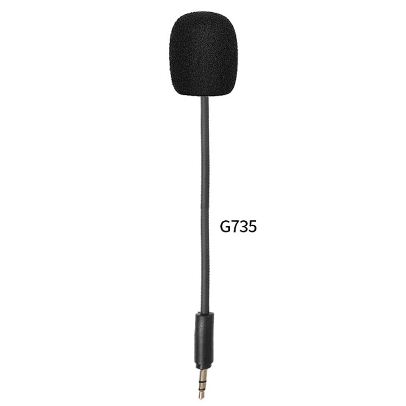 Replacement Microphone Compatible with Logitech G735 Gaming Headset-Flexible Boom Mic with Noise-Canceling Foam