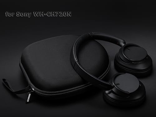 Ginsco Universal Headphone Case Compatible with JBL Tune 510BT 720BT, Sony WH-CH 720N/WH-CH520, with Sony/JBL/Soundcore Life Q20i Q30/BERIBES/TOZO/KVIDIO etc Wireless Headphones (Satin Black) - color: Satin Black