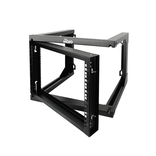 Tecmojo 6U Wall Mount Server Rack, Open Frame Network Rack for 19" Computer/AV/Data/IT/Media Equipment, 18" Depth, 16" Apart Mounting Holes, Swing Gate, Square and Tapped Holes - size: 6U/18" Depth (New)