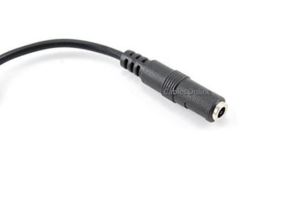CablesOnline 3.5mm TRRS 4-Position Female to Dual 3-Position 3.5mm TRS Male Headset Splitter Adapter (IP-AY12C)