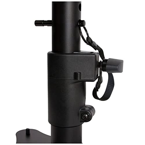 On-Stage SMS4500-P Clamp-On Studio Monitor Speaker Stands: Height-Adjustable (9"-12.5"), Locking pin for Security, Steel Construction, Nonslip Rubber feet. Table/Desk use, Black Finish. Pair.
