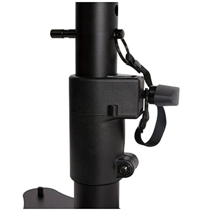 On-Stage SMS4500-P Clamp-On Studio Monitor Speaker Stands: Height-Adjustable (9"-12.5"), Locking pin for Security, Steel Construction, Nonslip Rubber feet. Table/Desk use, Black Finish. Pair.