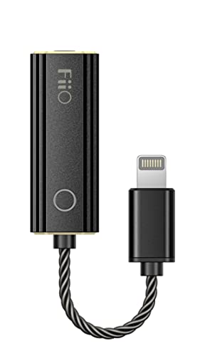 FiiO JadeAudio KA1 Headphone Amps Tiny Amplifier USB DAC High Resolution Lossless for Smartphones/PC/Laptop/Players(Lightning, Black) - size: KA1-B-LC