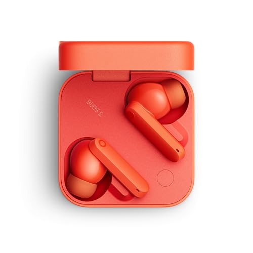 CMF By Nothing Buds 2 48dB Hybrid ANC True Wireless Earbuds, Strong and Comfort Noise Cancelling, Ultra Bass and Dirac Sound, in-Ear Detection, 55H Playtime, 6ENC Mics, Bluetooth 5.4 Light Orange - color: Light Orange