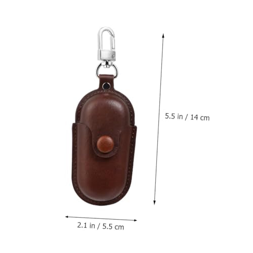 SEWACC Earphone Holder Case for in-Ear Headphones 3i, Waterproof Earbuds Storage Bag with Anti-Lost Dustproof Cover for Travel and Camping, Dark Brown