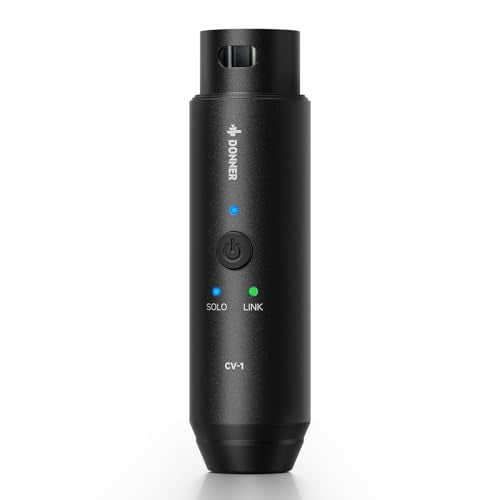 Donner XLR Bluetooth Receiver, Wireless Bluetooth Adapter for Speakers, PA Systems, Audio Mixer, DJ Systems, Bluetooth 5.3, 20 Hours Battery Life (CV-1)