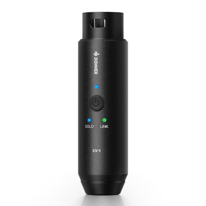 Donner XLR Bluetooth Receiver, Wireless Bluetooth Adapter for Speakers, PA Systems, Audio Mixer, DJ Systems, Bluetooth 5.3, 20 Hours Battery Life (CV-1)