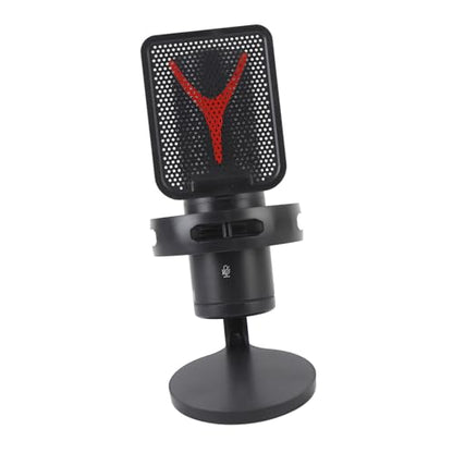 Jiawu USB Microphone, Quick Mute Noise Cancellation RGB Lights Gaming Microphone, Podcast with Popfilter Shock Mount for Gaming Streaming Podcasts