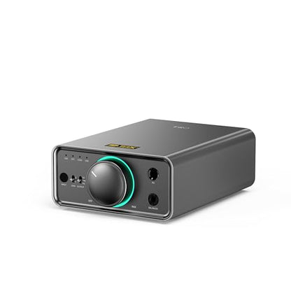 FiiO K7 Full Balanced HiFi DAC Headphone Amplifier AK4493S*2, XMOS XU208 PCM384kHz DSD256,USB/Optical/Coaxial/RCA Inputs, 6.35mm/4.4mm Output (Titanium) - color: Titanium
