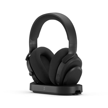 Fractal Design Scape Dark - Wireless PC Gaming Headset - Detachable Flip-to-Mute Microphone with Noise Cancellation - Battery Life Up to 40 Hours - Configurable Ambient Lighting - Black - color: Dark