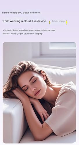 M-LID YH8 Invisible Sleep Earbuds Bluetooth 5.4 – Ultra-Mini Soft Silicone Wireless Earbuds for Side Sleepers, Hidden in-Ear Design, Noise-Reducing Comfort Fit, Hi-Fi Sound, Charging Case