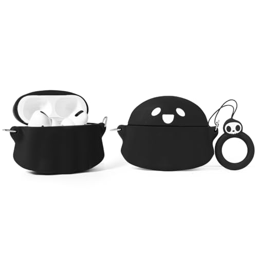 (2Pack+Cleaner Pen) XMBYGY Case for Apple AirPods Pro 2nd/1st Generation Wireless Earbuds with Cleaning Pen Kit, Silicone Cute Charging Case Shockproof Protective Cover for AirPods Pro 1/2 (GTBK+WT) - color: GTBK+WT