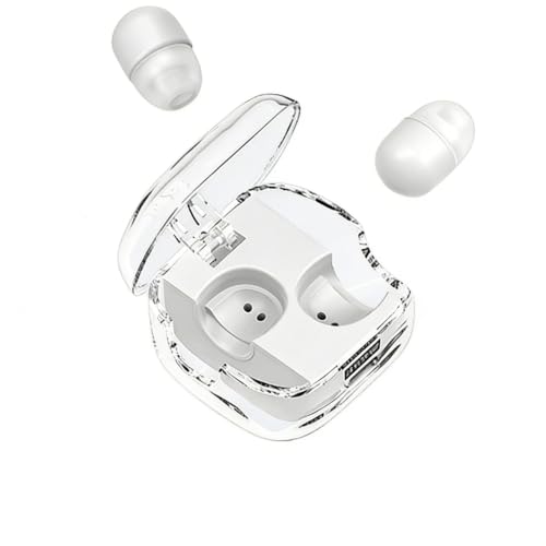 Mini Invisible Sleep Wireless Earbuds, ENC Call Noise Cancelling Ultra Low Latency Gaming Earphones for Side Sleepers Nap Work Travel White - color: White