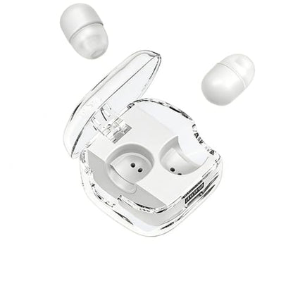 Mini Invisible Sleep Wireless Earbuds, ENC Call Noise Cancelling Ultra Low Latency Gaming Earphones for Side Sleepers Nap Work Travel White - color: White