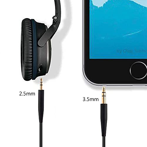 Replacement Audio Cable Compatible with Bose 700 QuietComfort Ultra QC45 QC35II QC35 QC25 NC 700 Soundlink Soundtrue Noise Cancelling Headphones (Black) - color: Black