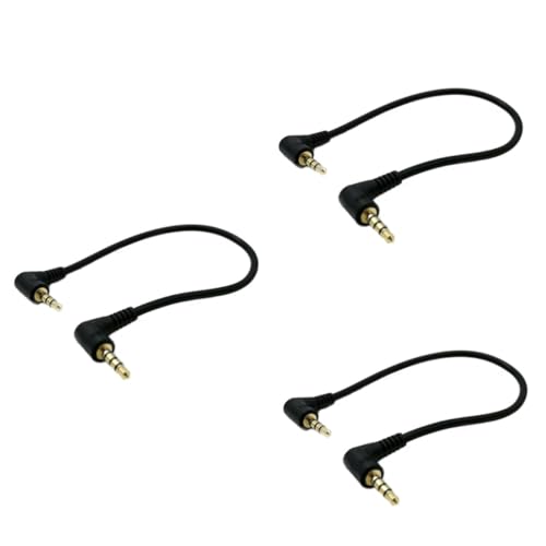 3pcs Coiled Audio Cable Aux Cable Stereo Headphone for Car Mobile Tablet