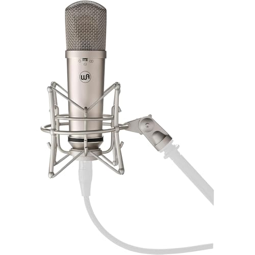 Warm Audio WA-87jr SE Large-Diaphragm Cardioid Condenser Microphone (Nickel) Bundle XLR-P20T Pro 20 ft XLR Microphone Cable, Pop Filter