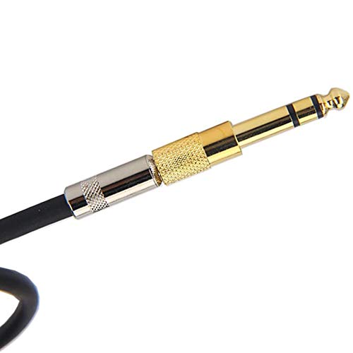Quarter Inch Adapter, 6.35mm (1/4 Inch) Male to 3.5mm (1/8 Inch) Female Headphone Jack Plug, Gold 6 Pack, 517491