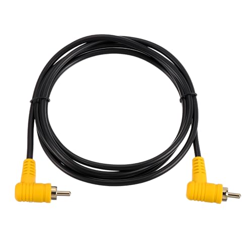 MECCANIXITY RCA Cable, 1RCA Male Bend to 1RCA Male Bend 5ft Audio Video Speaker Cable for Subwoofer Amplifier Home Theater DVD TV - size: 5ft, style: 1RCA Male Bend to 1RCA Male Bend