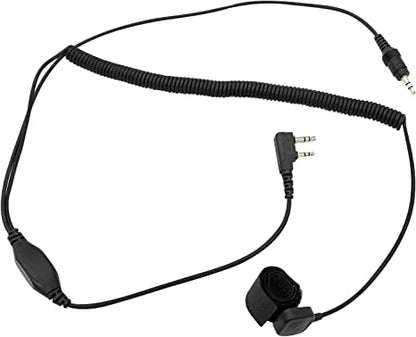 WODASEN Helmet Headset Motorcycles Full Face Radio Kit Race in Motorbike Earpiece with Push to Talk Mic Headphone for Baofeng UV-5R Kenwood WOUXUN Linton PUXING 2 Pin Walkie Talkies
