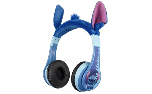 Disney Stitch Bluetooth Headphones for Kids, Wireless Headphones for School | Volume Reduced and Built-in Microphone - color: Stitch