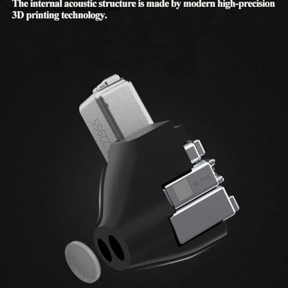KZ AS10 Five-Driver Universal-Fit in-Ear Musicians’ Monitors Stereo High Fidelity in-Ear Musicians Monitors with Removable Braided Audio Cable (Black with Mic) - size: Black with Mic
