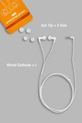 FUNLOGY Wired Earbuds (3.5 mm, White) - color: White