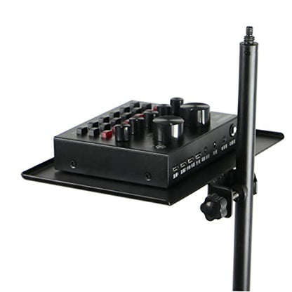 Toddmomy Clip Microphone Stand Low Profile Mic Arm for Microphone Sound Tray Broadcast Rack