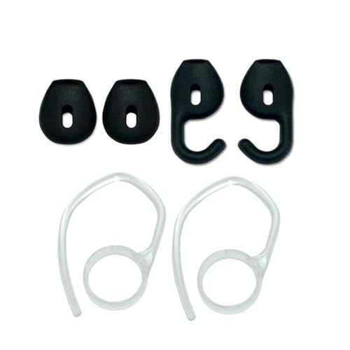 Eargels Ear Loops Tips for Jabra Stealth UC Bluetooth Silicone - color: Black