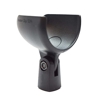 Ammo Clip 520 Bullet Mic Holder Compatible With Shure 520DX Green Bullet, Superlux D112/C and Other Similar Harmonica Microphones (Natural Black) - color: Natural Black