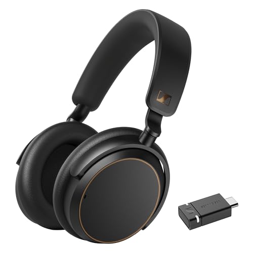 Sennehiser ACCENTUM Wireless Headphones, ANC, 50 Hr Battery, BTD 600 Dongle - color: Black/Copper, style: ACCENTUM Wireless